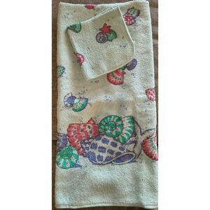 Dundee seashell towel set vintage NWOT Towel washcloth marine motif shells starf